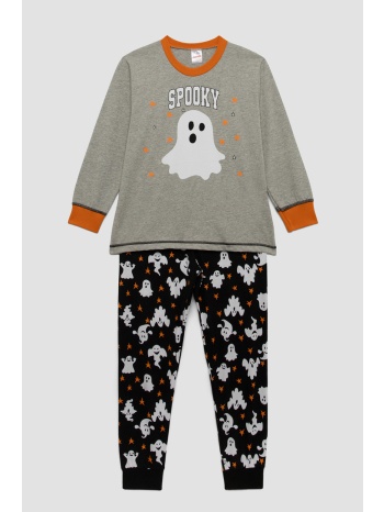 minerva παιδική χειμερινή βαμβακερή πυτζάμα `spooky `(5-10 σε προσφορά