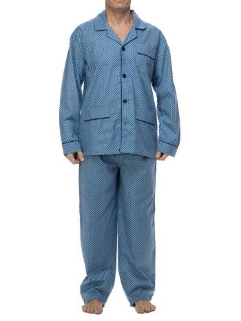 ανδρική χειμερινή πυτζάμα φανελένια κουμπωτή-πλφ281 σε προσφορά