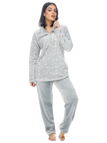 koyote γυναικεία πυτζάμα πολυτελείας μπουκλέ βελουτέ με σε προσφορά