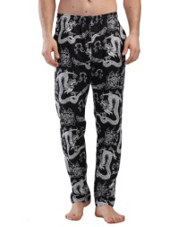 vienetta man ανδρικό βαμβακερό παντελόνι `dragons`-111434