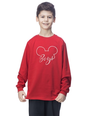 galaxy παιδική χειμερινή βαμβακερή πυτζάμα `boy` για αγόρια σε προσφορά