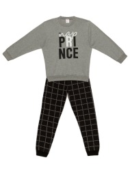 minerva παιδική χειμερινή πυτζάμα για αγόρια ``nap prince`` (4-10 ετών)-62054-23