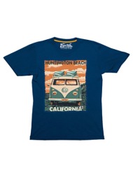 johnny brasco ανδρικό κοντομάνικο t-shirt με τύπωμα ``huntington beach`` - 056002b