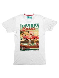 johnny brasco ανδρικό κοντομάνικο t-shirt με τύπωμα ``italia`` - 056002c