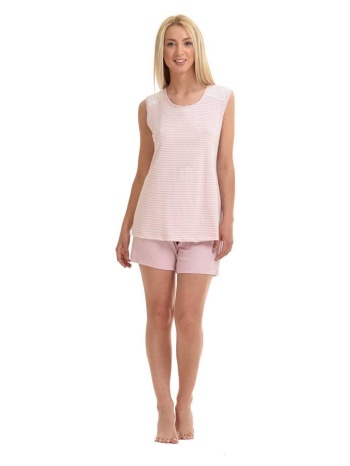 silkdream γυναικεία πυτζάμα αμάνικη με σόρτς-sd2021 σε προσφορά