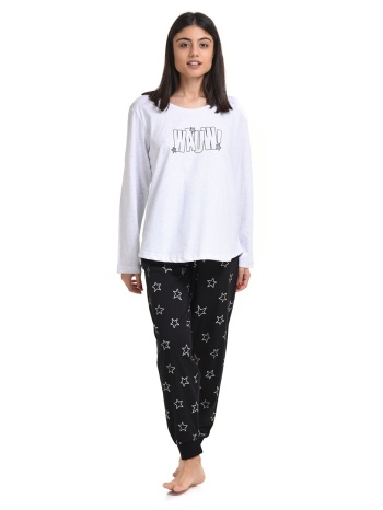 vienetta γυναικεία βαμβακερή πυτζάμα `wauw` (plus size σε προσφορά
