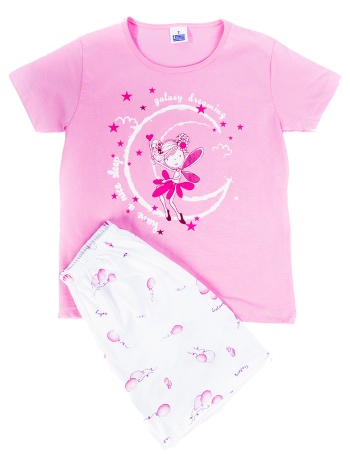 galaxy παιδική βαμβακερή πυτζάμα καλοκαιρινή για κορίτσι σε προσφορά
