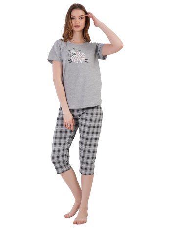 vienetta γυναικεία καλοκαιρινή πυτζάμα `sleep well` με καρό σε προσφορά