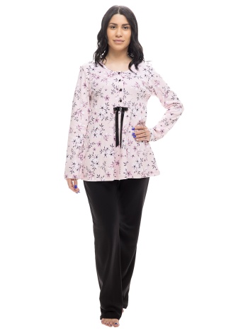 koyote γυναικεία χειμερινή βαμβακερή πυτζάμα floral με σε προσφορά