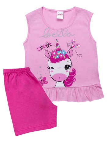 minerva παιδική καλοκαιρινή βαμβακερή πυτζάμα για κορίτσι σε προσφορά