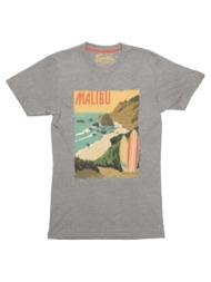 johnny brasco ανδρικό κοντομάνικο t-shirt με τύπωμα ``malibu`` - 056002d