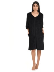 vienetta βελουτέ homewear φόρεμα με φερμουάρ και τσέπες (plus size μεγέθη 1xl-4xl)-909150