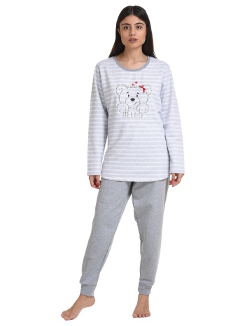 vienetta γυναικεία φούτερ πυτζάμα `hello` (plus size σε προσφορά
