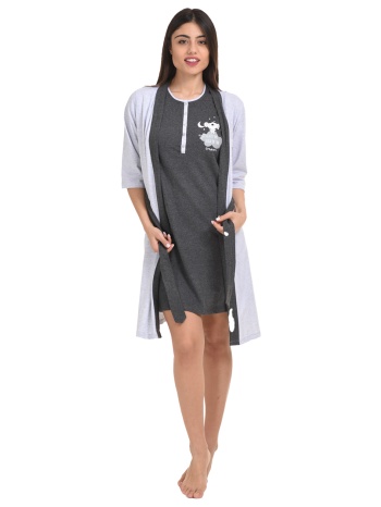 vienetta νυχτικό με πατιλέτα και ρόμπα με ζωνάκι σε προσφορά