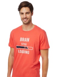 minerva ανδρικό καλοκαιρινό κοντομάνικο βαμβακερό μπλουζάκι με τύπωμα-71004-471