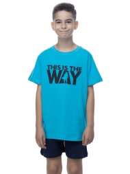 galaxy εφηβική καλοκαιρινή βαμβακερή πυτζάμα για αγόρια `this is the way` (8-16 ετών)-319-23