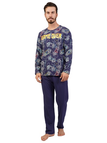 gazzaz ανδρική βαμβακερή πυτζάμα `game over`-104038 σε προσφορά