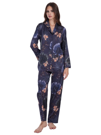 vienetta σατέν πυτζάμα κουμπωτή με μακρύ παντελόνι-161348 σε προσφορά