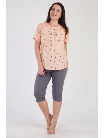 vienetta γυναικεία καλοκαιρινή βαμβακερή πυτζάμα με κάπρι σε προσφορά