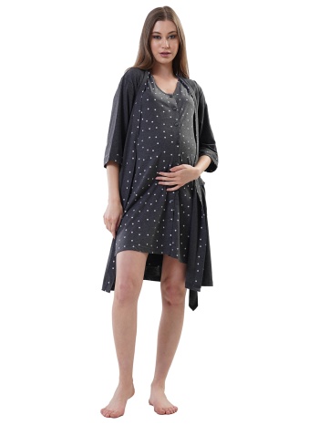 vienetta νυχτικό βαμβακερό κουμπωτό με κοντό μανίκι και σε προσφορά