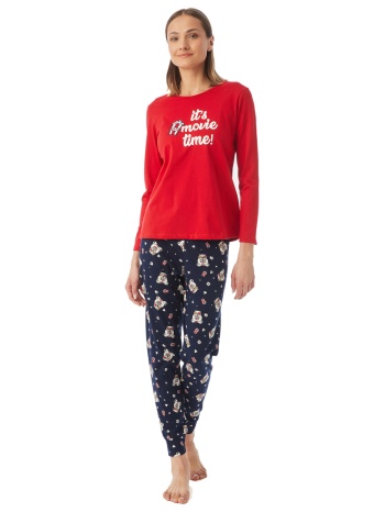 minerva γυναικεία χειμερινή βαμβακερή πυτζάμα `it`s movie σε προσφορά