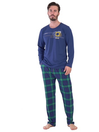 vienettaman ανδρική χειμερινή βαμβακερή πυτζάμα `think` σε προσφορά