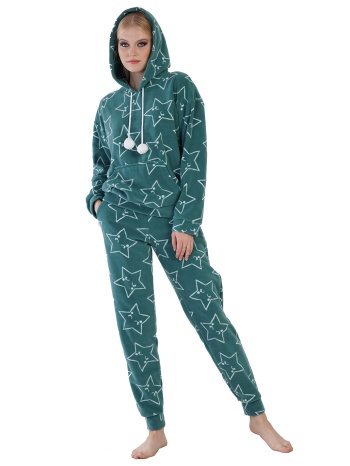 vienetta γυναικεία χειμερινή fleece πυτζάμα `hearts` με σε προσφορά