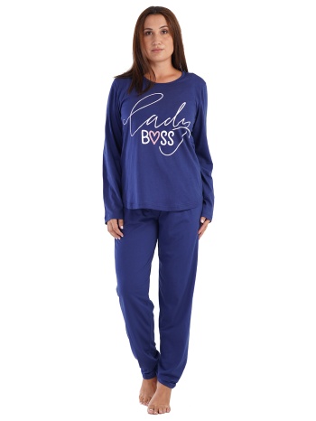 vienetta γυναικεία χειμερινή βαμβακερή πυτζάμα `lady boss` σε προσφορά