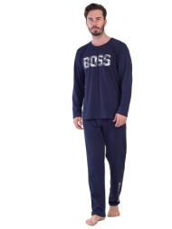 vienetta man ανδρική χειμερινή βαμβακερή πυτζάμα `boss` plus size (5xl-7xl)-308013