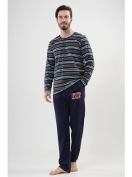 vienettaman ανδρική χειμερινή πυτζάμα με πατιλέτα plus size (1xl-4xl)-204056