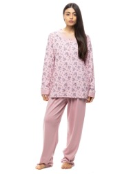 koyote γυναικεία χειμερινή πυτζάμα με πατιλέτα (plus size 3xl-4xl)-κγ5346-aa