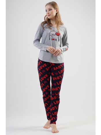 vienetta γυναικεία χειμερινή πυτζάμα `love`-201075 σε προσφορά