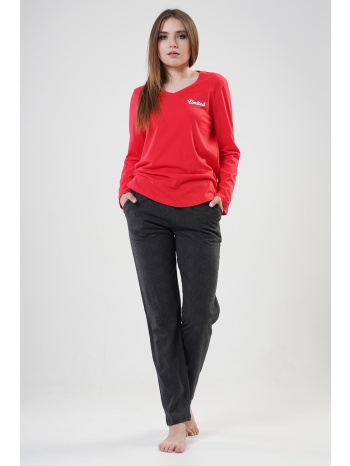 vienetta γυναικεία χειμερινή βαμβακερή πυτζάμα `love is in σε προσφορά