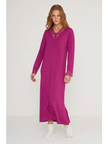 noidinotte γυναικείο χειμερινό νυχτικό modal με v λαιμόκοψη σε προσφορά