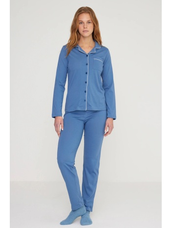 noidìnotte γυναικεία χειμερινή κουμπωτή πυτζάμα jersey σε προσφορά