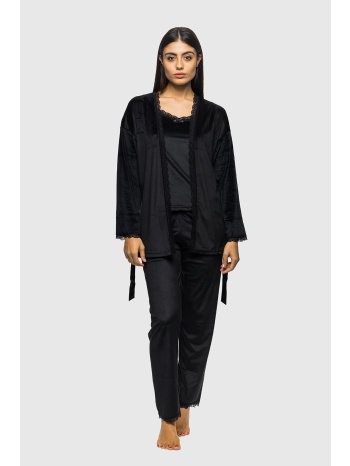 mihra γυναικείο χειμερινό βελούδινο σετ με πυτζάμα και σε προσφορά