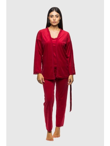 mihra γυναικείο χειμερινό βελούδινο σετ με πυτζάμα και σε προσφορά