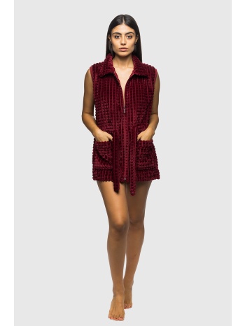 koyote γυναικεία ρόμπα-γιλέκο πολυτελείας μπουκλέ βελουτέ σε προσφορά