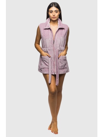 koyote γυναικεία ρόμπα-γιλέκο πολυτελείας μπουκλέ βελουτέ σε προσφορά