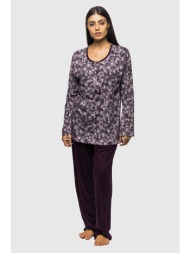 koyote γυναικεία χειμερινή βαμβακερή πυτζάμα με πατιλέτα (plus size 3xl-4xl)-κγ5333-a