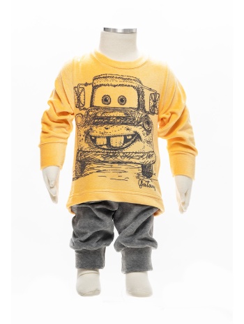 galaxy παιδική χειμερινή βελούδινη πυτζάμα για αγόρια (2 σε προσφορά