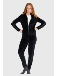 noidinotte γυναικεία βελούδινη φόρμα πολυτελείας με φερμουάρ-fa8885