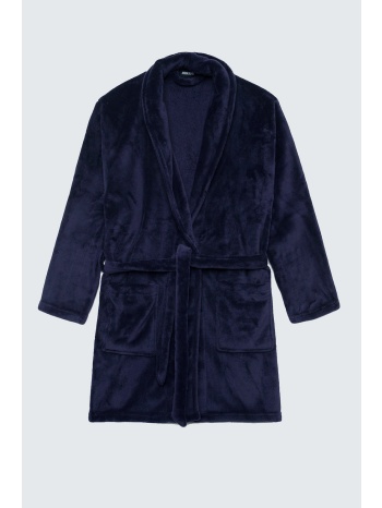 minerva ανδρική χειμερινή μπουκλέ ρόμπα δετή-71212-100 σε προσφορά