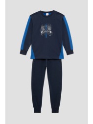 minerva παιδική χειμερινή βαμβακερή φούτερ πυτζάμα για αγόρια ``next level`` (από 4-10ετών)-62316-10