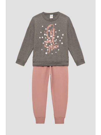 minerva παιδική χειμερινή βαμβακερή φούτερ πυτζάμα `let it σε προσφορά