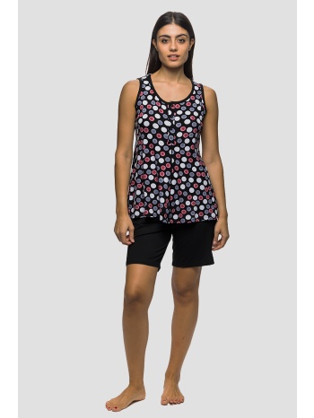 koyote γυναικεία καλοκαιρινή viscose πυτζάμα με φαρδιά σε προσφορά