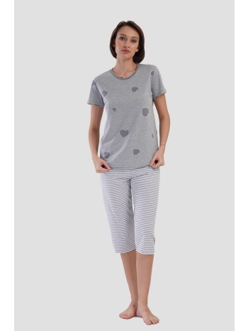 vienetta γυναικεία καλοκαιρινή πυτζάμα κοντομάνικη με κάπρι σε προσφορά