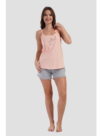 vienetta γυναικεία καλοκαιρινή βαμβακερή πυτζάμα `stars` με σε προσφορά