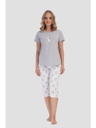 vienetta γυναικεία καλοκαιρινή βαμβακερή πυτζάμα `perfect` με κάπρι παντελόνι-408098