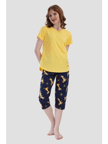 vienetta γυναικεία καλοκαιρινή βαμβακερή πυτζάμα με κάπρι σε προσφορά